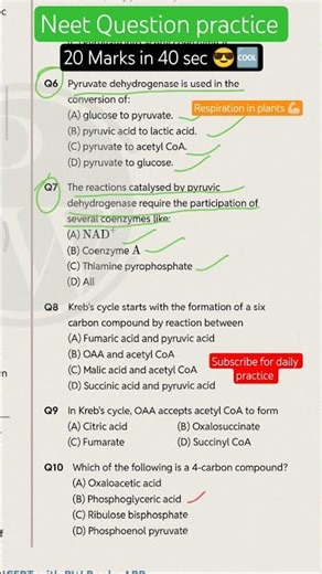 respiration in plants #neet2026 #shorts #pw #ncert #biology #aspirants