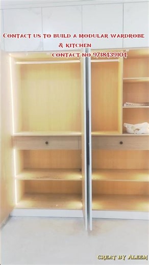 modular wardrobe fainal look part 2 #wardrobedesign