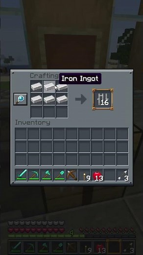 Minecraft Guide: How to craft Iron Bars #shortvideo #minecraft #gaming #tutorial #mctutorial