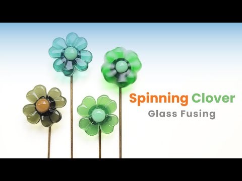 Stained Glass Fusing | Spinning Clover DIY pinwheel | Vlog | ASMR