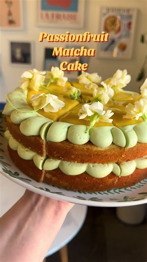 Passionfruit Matcha Cake Recipe