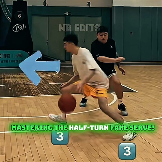 Mastering the Half-Turn Fake Serve! 🤯🔥 #nba #basketball #sports