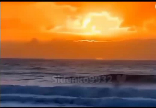 Ocean Sunset: Waves and Sunlit Skies