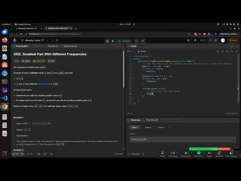 LeetCode 3852: Smallest Pair With Different Frequencies — Intuition + Code Walkthrough