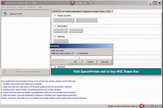 Free Download WIC Reset Utility Tools | Epson Reset Keys