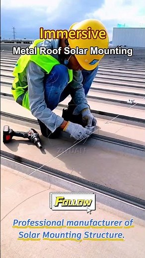 Metal Roof Solar Racking Installation Process | Clamp & Rail Field Demo #SolarInstallation #solar
