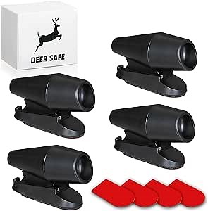 Deer Whistles for Vehicles, Car, Truck, Motorcycle, ATV, Sonic Whistle 4 Pack, Deer Horn for Cars, Easy to Install