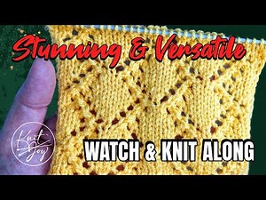 Lace Pattern made with Double Decreases | Stunning & Versatile Stitch Tutorial #240