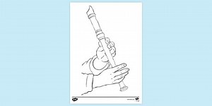 Recorder Colouring Sheet