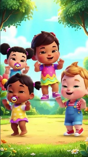 Belly button song dance for baby cartoon video #cartoonvideo #shorts#babybunny kids #babydance #ai