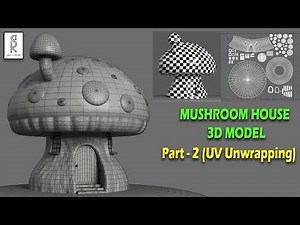 Unwrapping MIND-BLOWING 3D Mushroom House Design in 2025! Part2 (UV Unwrapping)