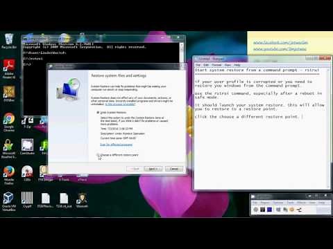 Start system restore from the command prompt using rstrui