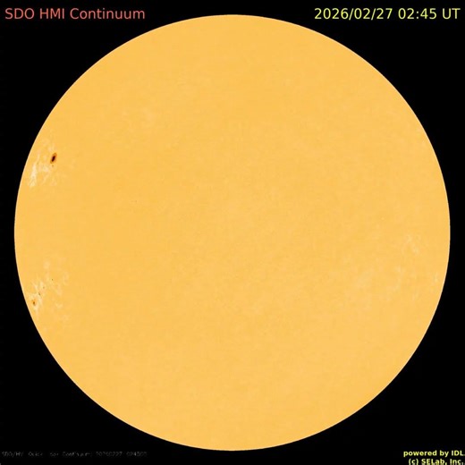 태양 전면 주간 동영상 (weekly solar full-disk movie : 2026. 2. 23 ~ 3. 1) #sun #solar #sunspot #태양 #흑점