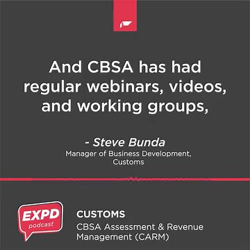CBSA Assessment and Revenue Management (#CARM) will take effect in May 2024. Listen as Steve Bunda shares information on what's changing, how to act, and illustrates why now is the best time to act in preparation for this massive change: https://bit.ly/43S1QH6 | Expeditors