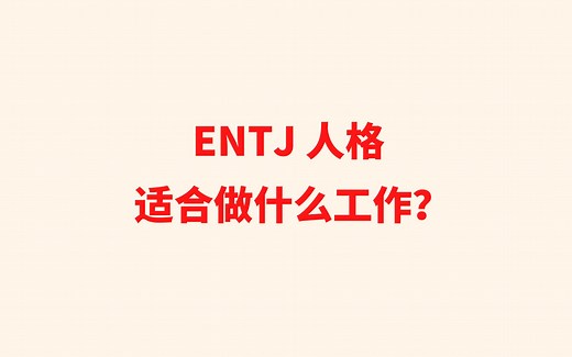 ENTJ 人格适合做什么工作？
