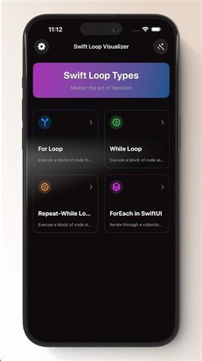 🔁 SwiftUI Loop Visualizer – Master Loops with Animations! 🚀
