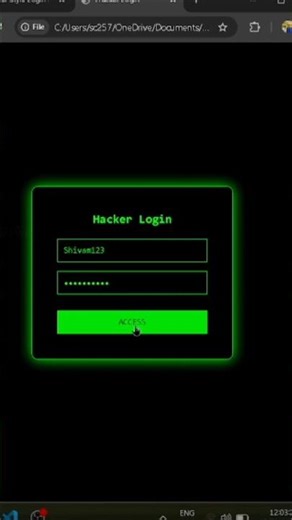 🔥 Stunning Login Page Design in 30 Seconds! #shorts