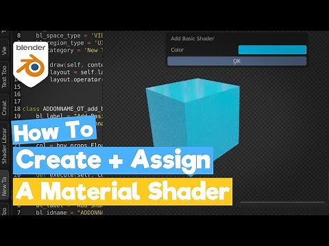 Blender Python Tutorial : How to create and assign a Material Shader [learn python for beginners]