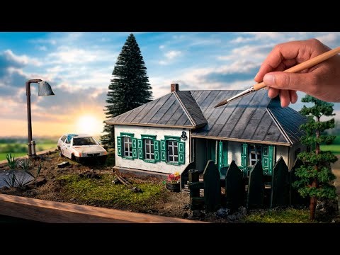 How to Build a Miniature Abandoned Village Diorama