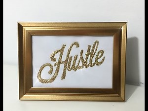 DIY glitter print in frame