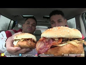 Eating Checkers (Rally's) A1 Buttery Steak Burger @Hodgetwins
