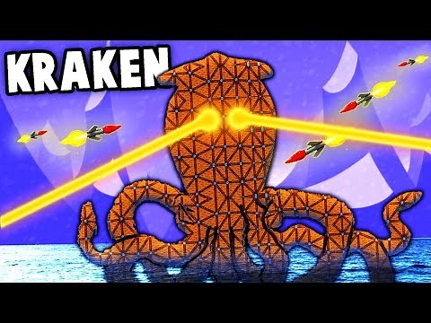 Epic KRAKEN Sea Monster vs FIRE MISSILES! (Forts Multiplayer Gameplay)