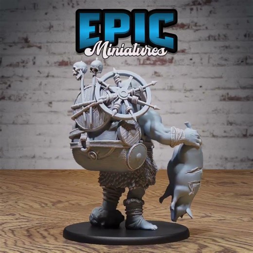 Ogre Butcher Pig | DnD Miniature | Tabletop Game Miniatures | 3D Model STL FILE | RPG DnDminis