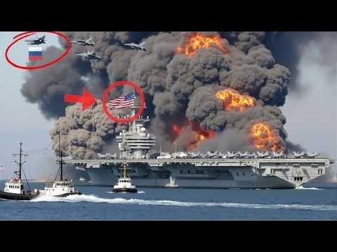 1 minute ago: Russian Sukhoi SU-57 fighter jet destroys US aircraft carrier in the Black Sea