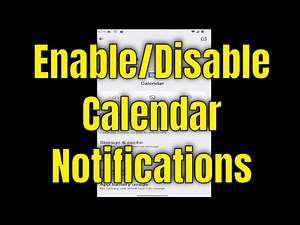 How to Enable/Disable Calendar Notifications [Guide]