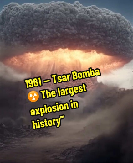 ☢️ 1961 • Tsar Bomba The most powerful weapon ever created. A blast so massive it lit up the Arctic sky and shook the entire world. #TsarBomba #Explosion #NuclearExplosion #History #USSR #1961 #Documentary #ViralVide