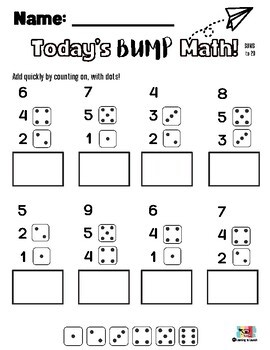 Adding On Strategy | Addition to 20, Subitizing Dots