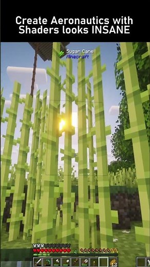 Create Aeronautics with Shaders looks INSANE! #create #minecraft #aeronautics