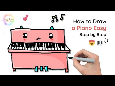How to Draw a Piano Easy Step by Step | How to Draw a Cute Piano | How to Draw a Simple Piano