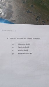 1.2.7 Direct aid from one country to the next. A Multilateral a... | Filo