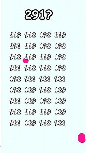 "Challenging Number Puzzle: Can You Find 291 Among These Numbers?"
