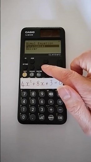 Solve a Quadratic Equation and Find the Turning Point on a Casio fx-991CW Calculator