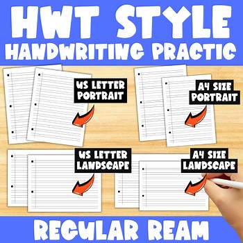 Handwriting Without Tears Block Practice Sheets Regular Ream for Grades 2 & 3
