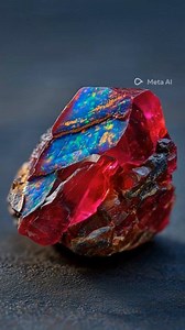 Wow. This is a very rare piece of gemstone, red opal, a combination of opal and ruby, it's truly amazing. #opal #ruby | Gemstone and jewelry