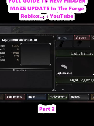 FULL GUIDE To NEW HIDDEN MAZE UPDATE In The Forge Roblox... - YouTube (2)