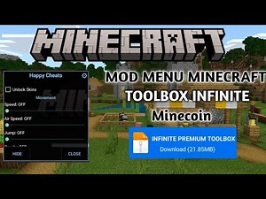 MOD MENU MINECRAFT PE 1.21.131 | TOOLBOX PREMIUM 1.21.131 INFINITE TIME| Unlock All Skins & Minecoin