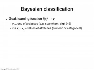 Bayesian Classification