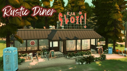 搬运：Rustic Diner ｜ Sims 4 Speed Build No CC