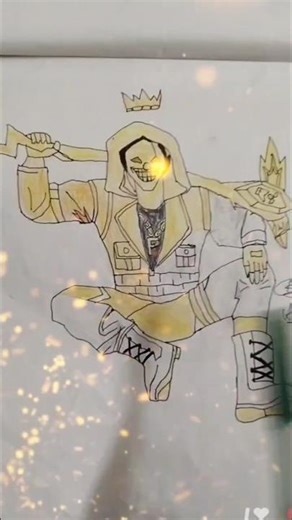 Free fire Golden Criminal drawing.#shorts