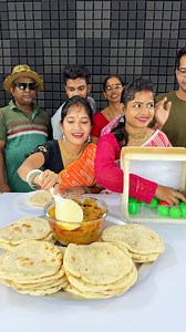 Guess The Red Ball Eat Chicken Tandoori Roti Challenge With Full Family | Mousumi & Sonali Vlogs