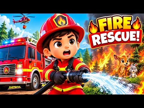 Brave Firefighter & Fire Truck Rescue! 🚒🔥 #kids