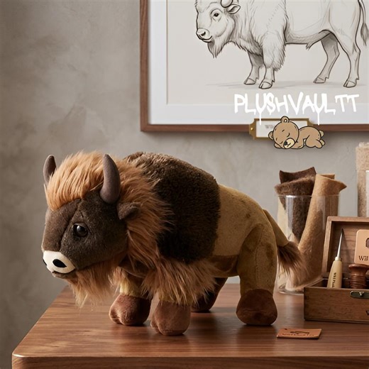 Premium Realistic Bison Plush Toy | Fluffy Stuffed Buffalo Animal | Woodland & Western Nursery Decor | Baby Shower Gift (25cm and 35cm) - Etsy