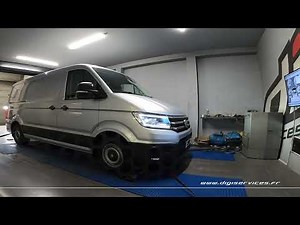 VW Crafter 2.0 TDI 177cv Reprogrammation Moteur @ 238cv Digiservices Paris 77 Dyno