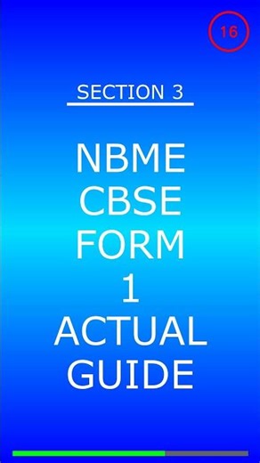 Nbme Cbse Form 1 Actual Guide Video