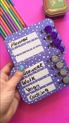 💖Cute easy DIY to-do carton board #diy #carton #art #satisfying #tutorial #craft