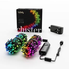 Twinkly Cluster -  GEN 2.5 EDITION 400 RGB LED Lights String, Black Wire, Plug Type G